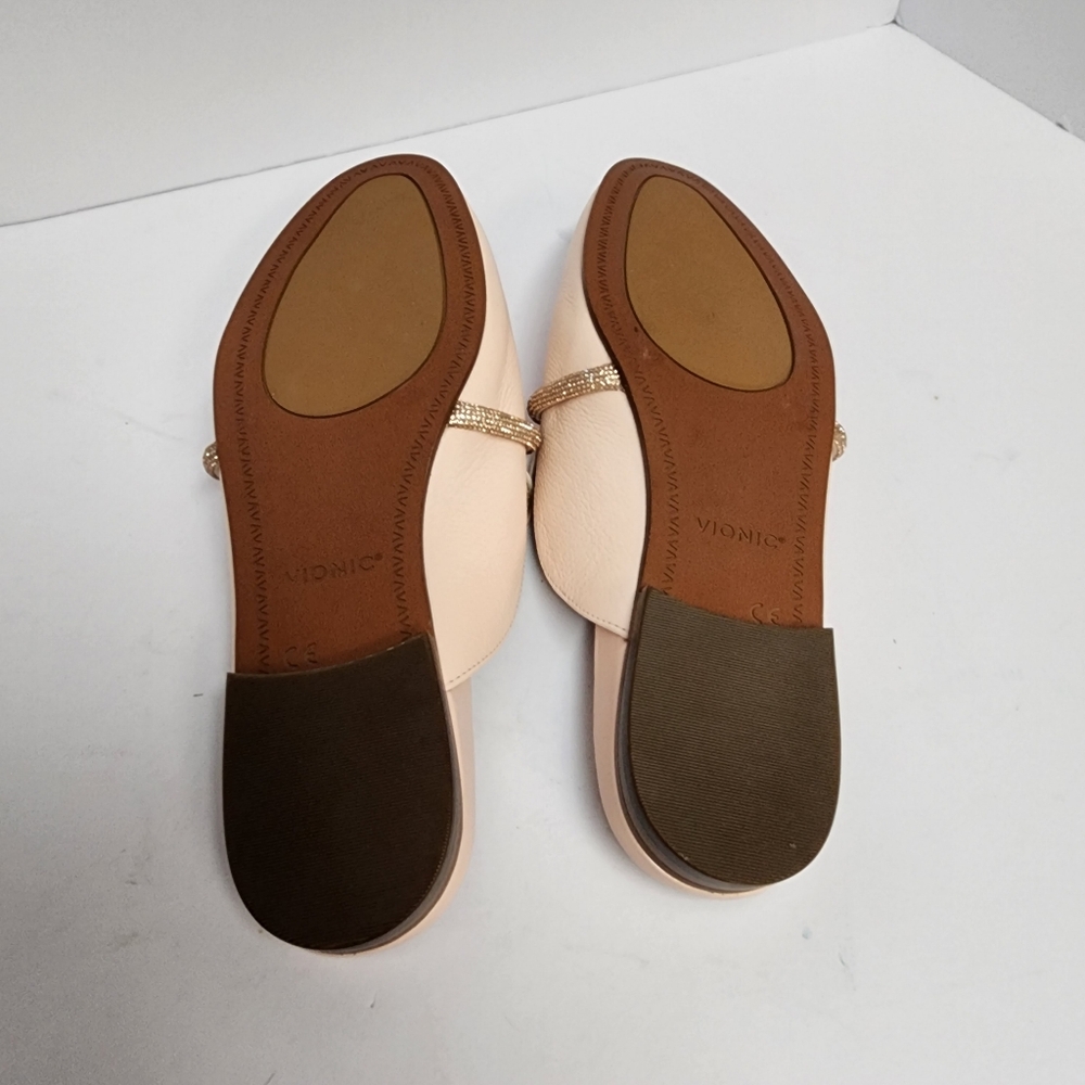 Vionic Women's Seraphina Leather Blush Pink Slip-On Mules Size 8.5 - Picture 7 of 8